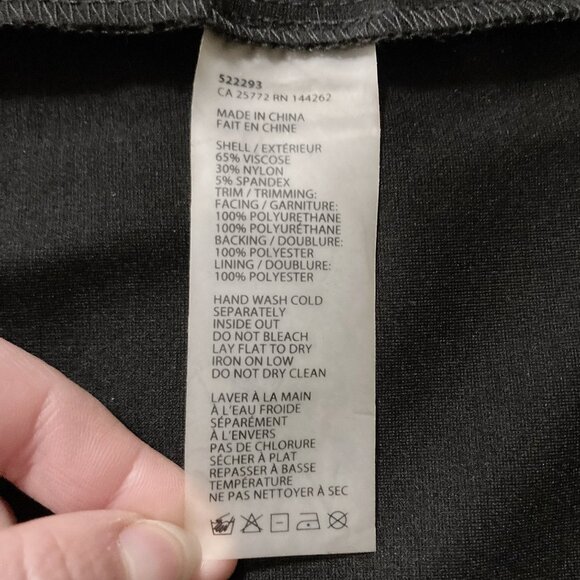 DEX Black pencil dress w/ pleather and gold tone chain detailing ~ MEDIUM LARGE - Picture 13 of 15